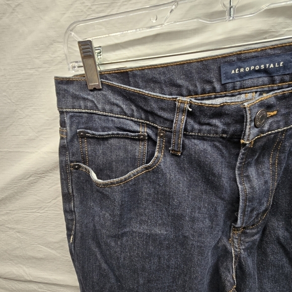 Aeropostale Mens 32X34 Athletic Slim Tapered Jeans Blue Stretch Denim Pockets - Picture 6 of 6